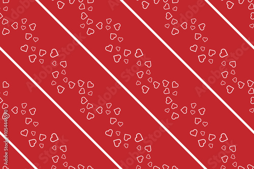 84patterVector seamless pattern Wrapping paper Textile Fabric typography 14 february Isolated white hearts Diagonal lines  red background Love day holiday Wedding Joy Simple design