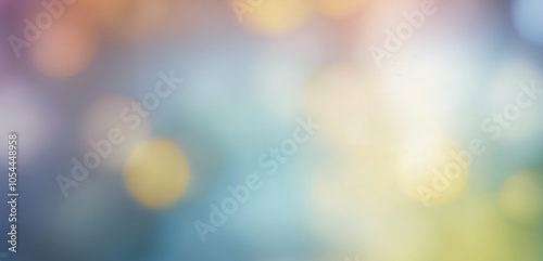 Colorful lights create an abstract blurred background, showcasing a shopping mall ambiance with bokeh and flare effects.