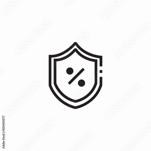 discount protection icon sign vector