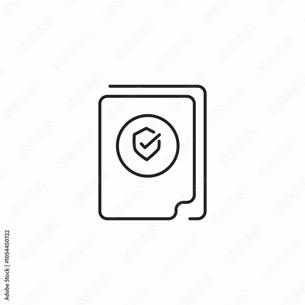 file protection icon sign vector file protection icon sign vector