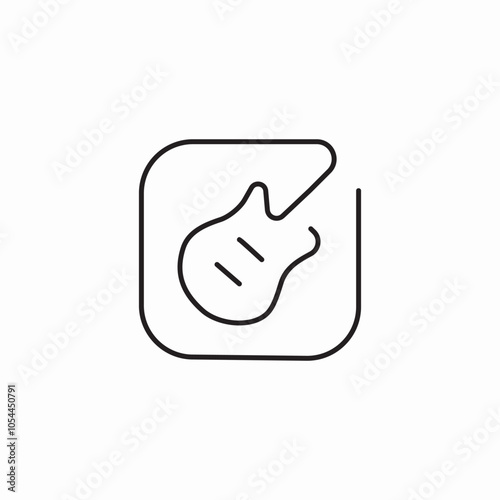 guitar music icon sign vector