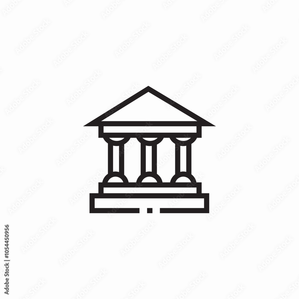 landmark building icon sign vector landmark building icon sign vector
