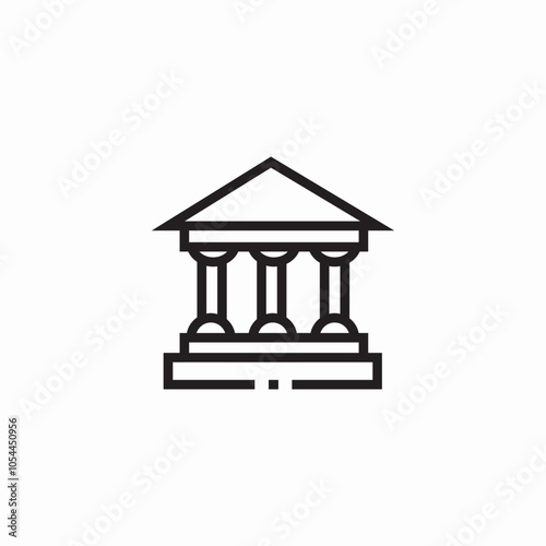 landmark building icon sign vector