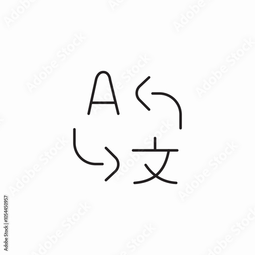 language translate icon sign vector