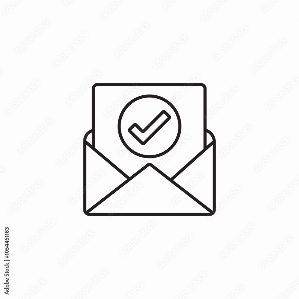 mail check mark icon sign vector mail check mark icon sign vector