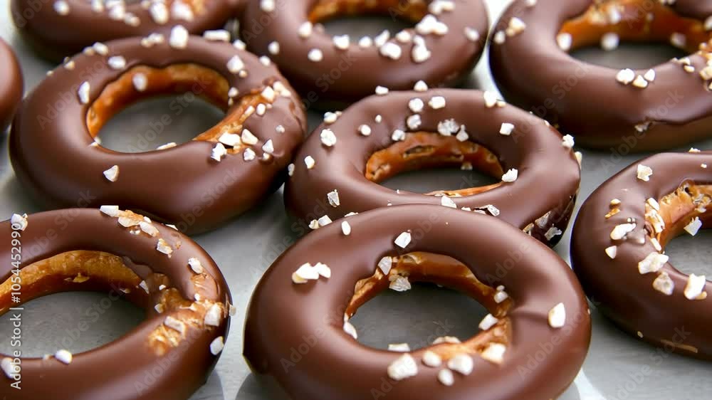 Chocolate-covered pretzels sprinkled with salt are a delicious and salty treat