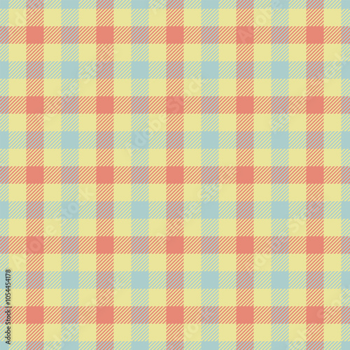 Packaging tartan background plaid, sparse pattern seamless textile. Costume check vector fabric texture in yellow and light colors.