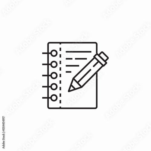 pencil write notepad icon sign vector