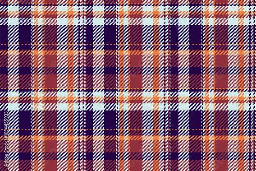 Tough seamless background plaid, detailed textile fabric tartan. Close up pattern check vector texture in dark and light colors.
