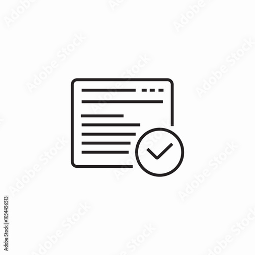 website check mark icon sign vector