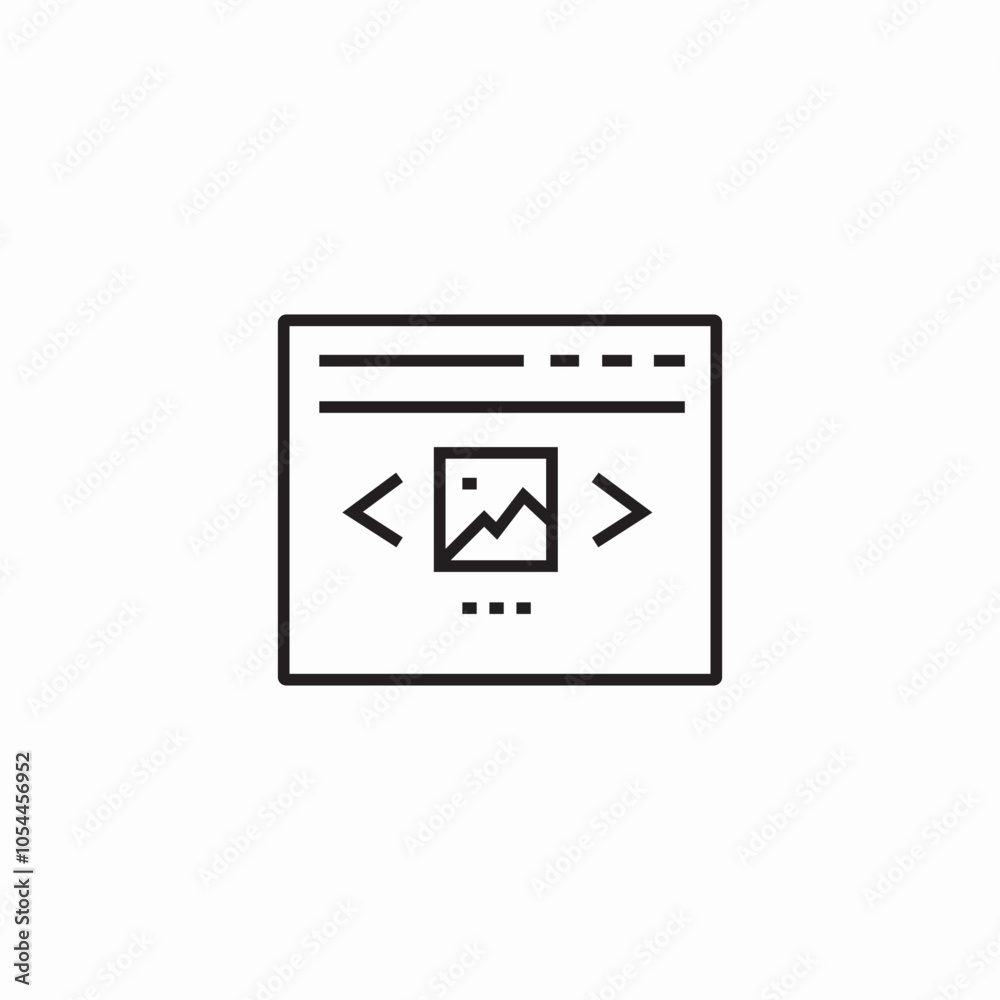 website slideshow icon sign vector website slideshow icon sign vector