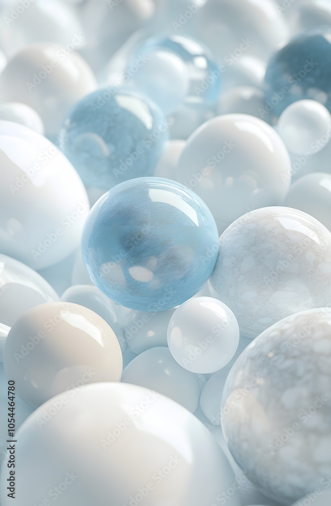 3d white and blue stones background 3d white and blue stones background