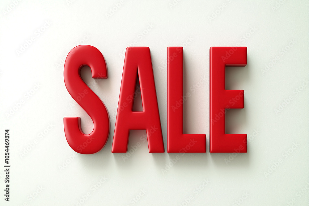 Czerwony napis 3D SALE Czerwony napis 3D SALE