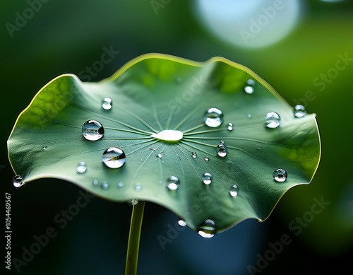 water drops on a leaf