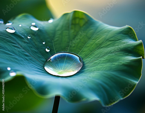 water drops on leaf