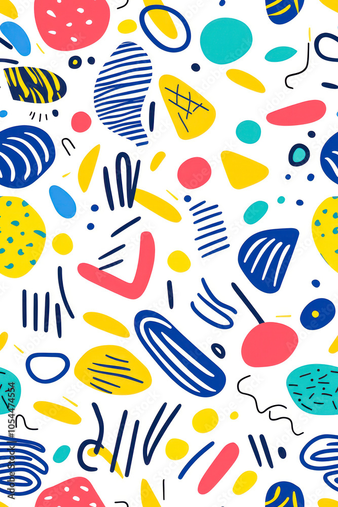 Vertical Fun colorful line doodle seamless pattern. Creative minimalist style art background for children. Vertical Fun colorful line doodle seamless pattern. Creative minimalist style art background for children.