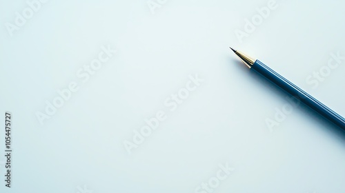 Stationery items rest on a bright white background. Simple yet elegant, with clean, crisp edges.