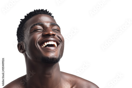 Portrait of a Man Laughing Joyfully