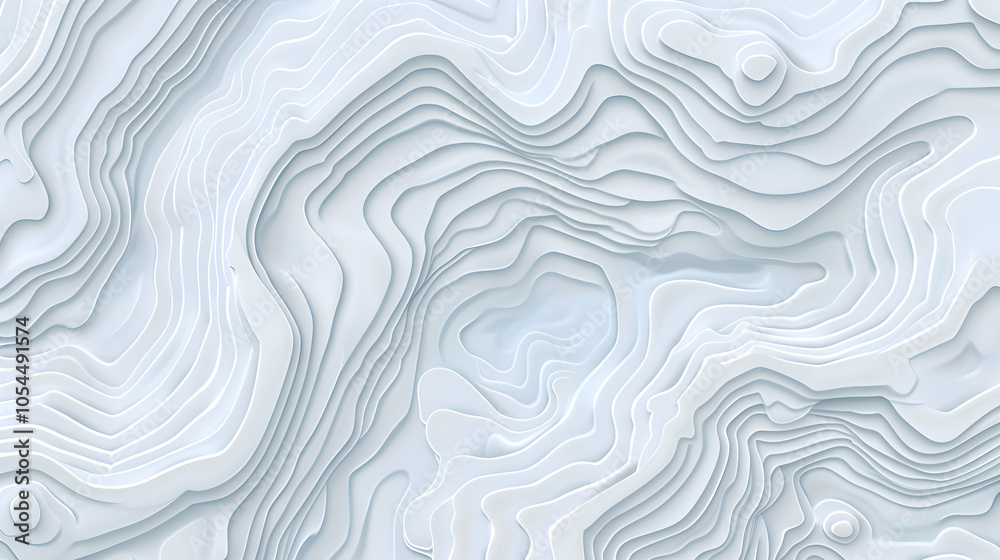 A clean white background with pale blue lines forming flowing water patterns, the simplicity and cool tones adding to the peaceful vibe A clean white background with pale blue lines forming flowing water patterns, the simplicity and cool tones adding to the peaceful vibe