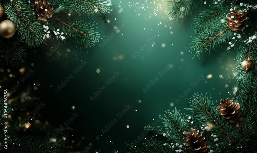 Christmas decor background with place for text Christmas decor background with place for text