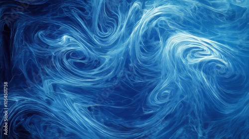 A blue background with swirling lines, representing the connections in a brain.  This image is perfect for projects about artificial intelligence, big data, and how our brains work. photo