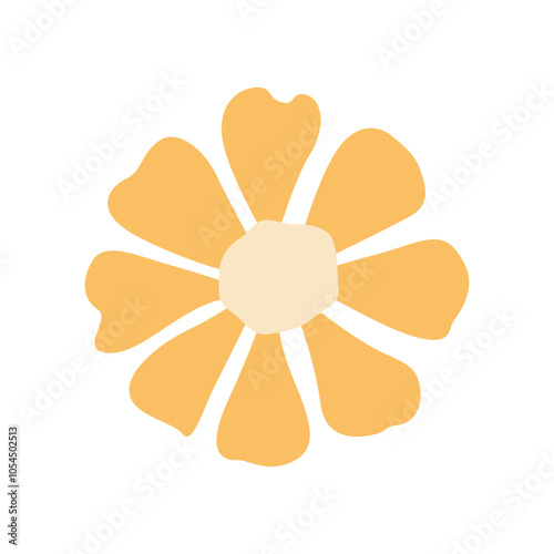 Whimsical Daisy Flower Vector Clip Art for Magical Creations: A playful daisy illustration with delicate petals and soft details that bring a touch of magic and whimsy to any design.