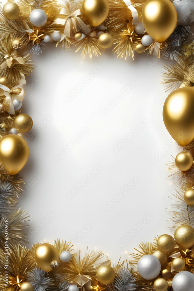 New Year Border Frame Illustration Copy Space Area New Year Border Frame Illustration Copy Space Area