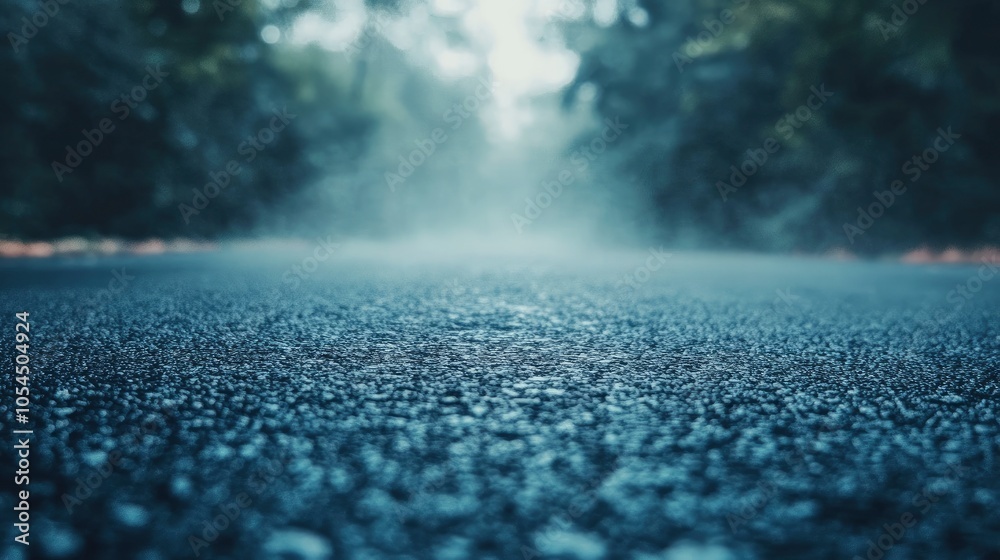 Creative blurry outdoor asphalt background with mist Creative blurry outdoor asphalt background with mist