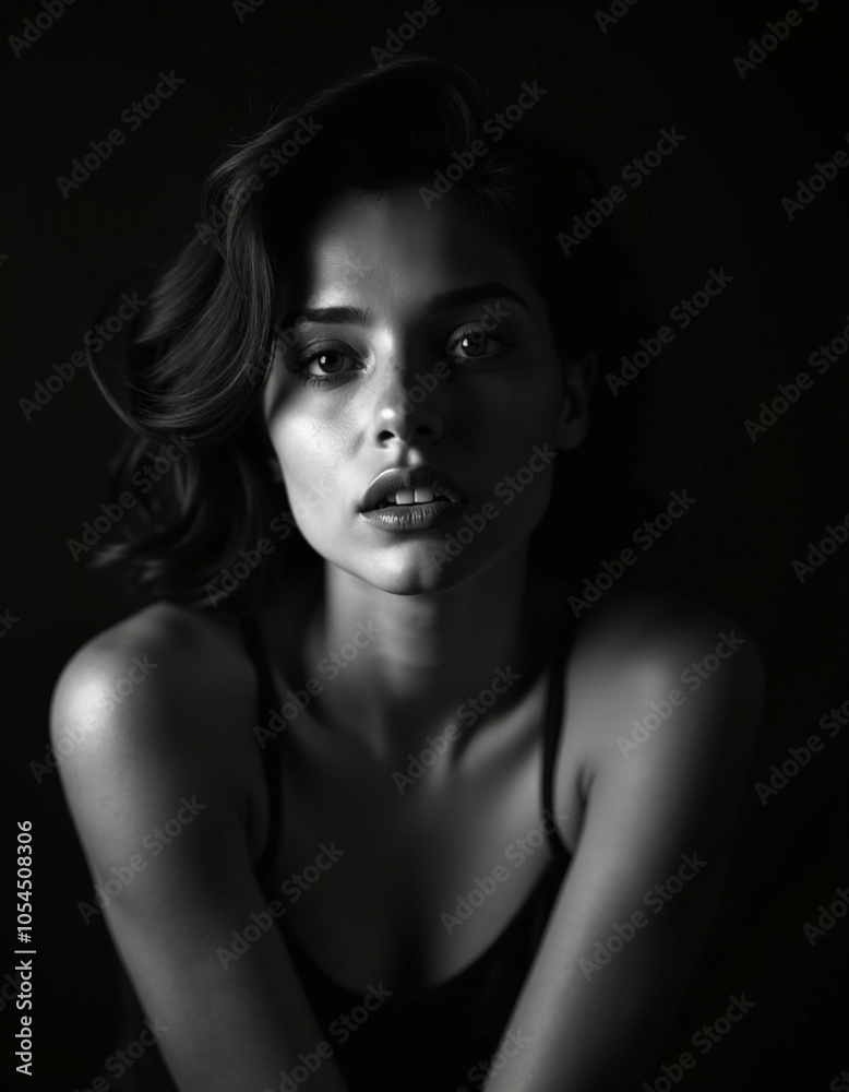 Realistic monochrome portrait Realistic monochrome portrait