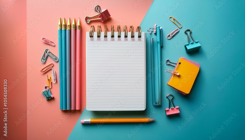 stationery isolated on white