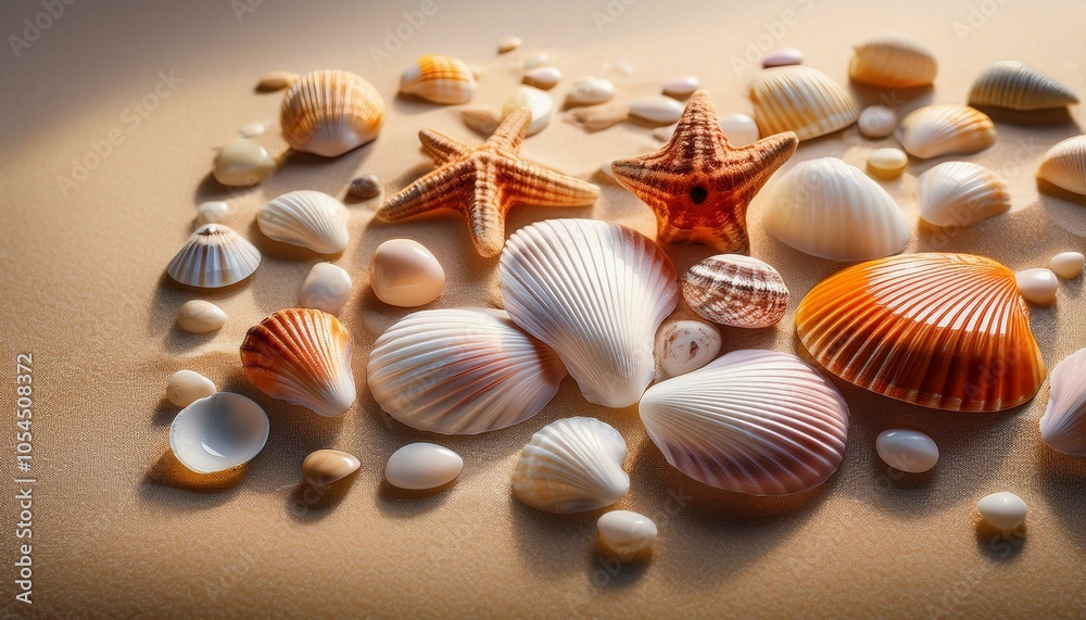 seashells on the sand seashells on the sand