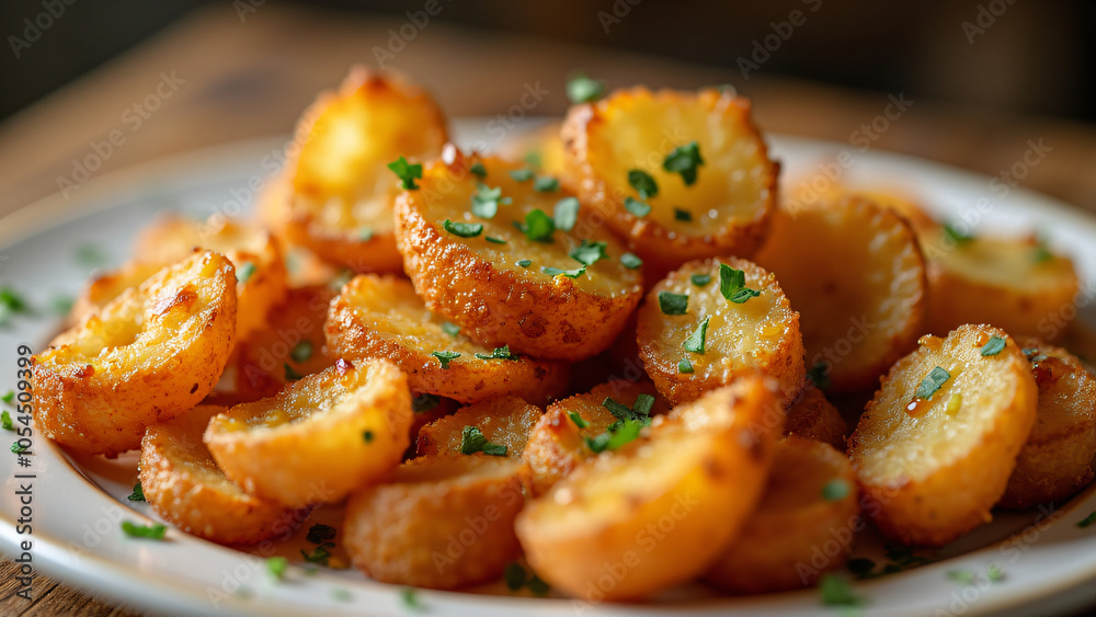 fried potatoes with green onion fried potatoes with green onion