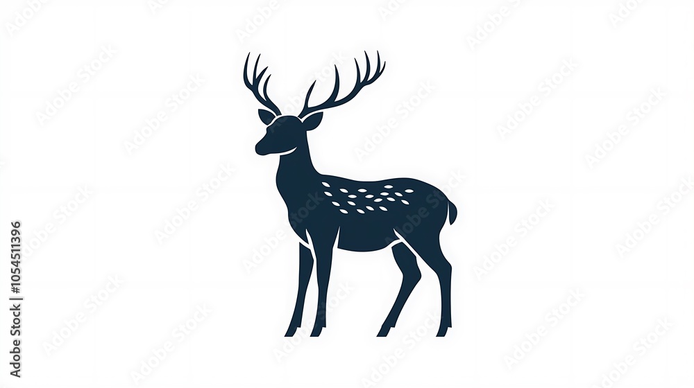Bold glyph icon of a deer, perfect for sleek, festive designs. Bold glyph icon of a deer, perfect for sleek, festive designs.