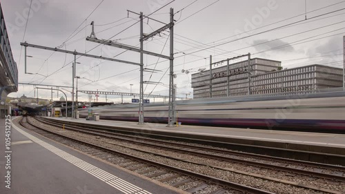 Wallpaper Mural day time zurich city main train station platform traffic panorama 4k timelapse switzerland    Torontodigital.ca