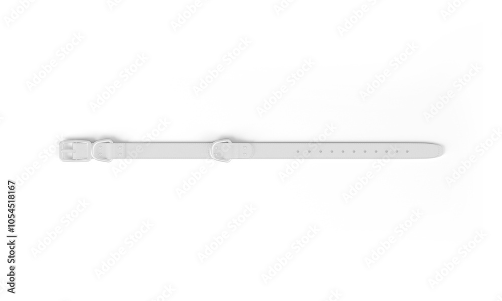 White adjustable belt with matching buckle in circular shape White adjustable belt with matching buckle in circular shape