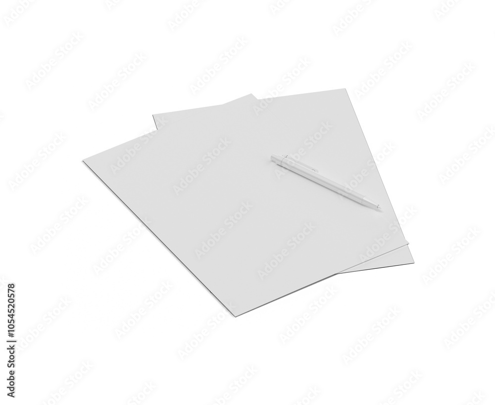Blank White Sheets of Corporate Documents for Business Use