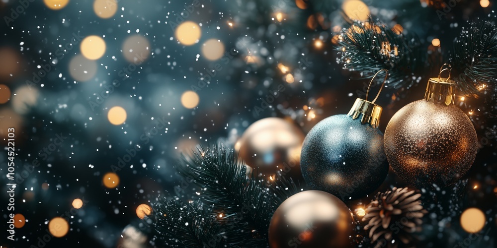A Merry Christmas banner with blank space.