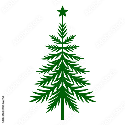 christmas tree isolated on white background