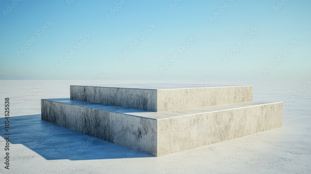 Fototapeta premium Empty concrete platform or altar outside