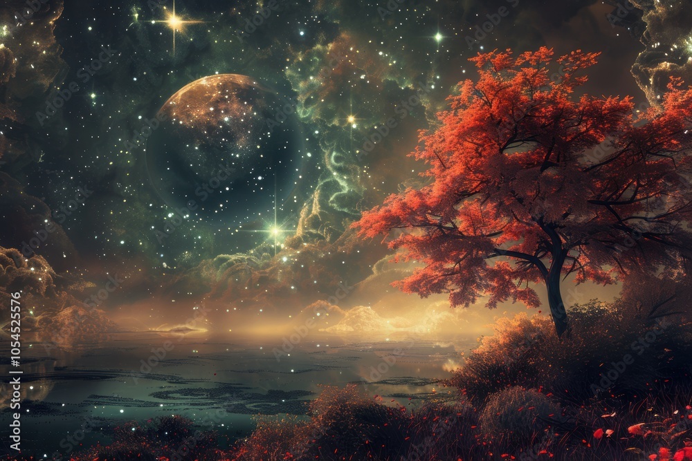 Fototapeta premium Autumn represented by cosmos in the scenery