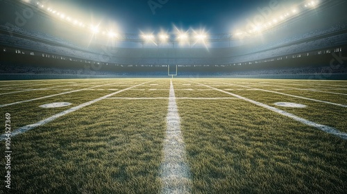 Image of empty football stadium background. You can put your design