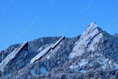 snow covered mountains photo