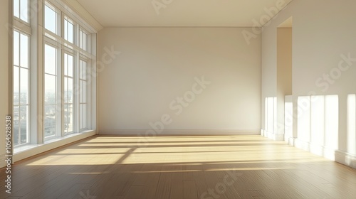 Wallpaper Mural Modern Empty Office Room With White Blank Wall. 3d Render Torontodigital.ca