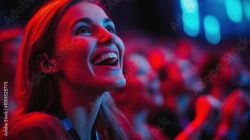 Joyful Audience at Live Event Captured in Energy