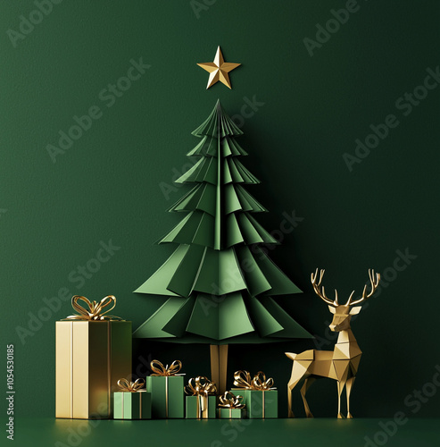 Obraz na płótnie sapin et cadeaux pour Noël - IA Generative w salonie