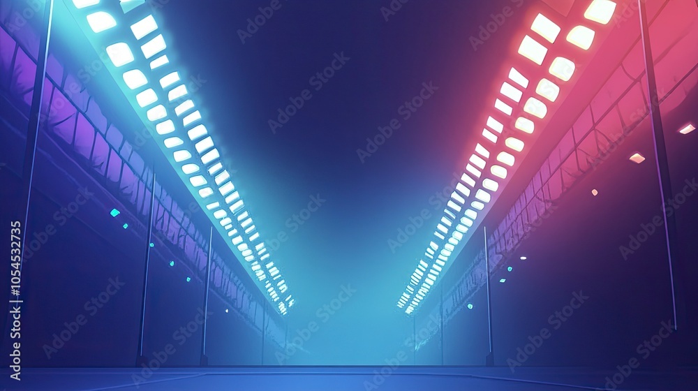 Obraz premium Stadium light background illustration