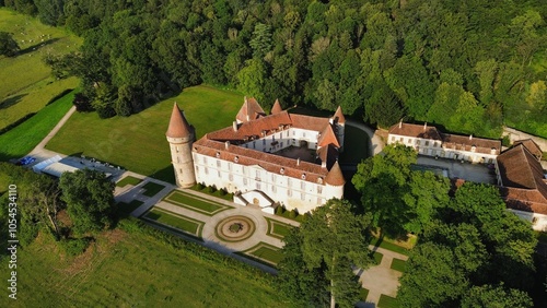 drone photo Bazoches castle france europe