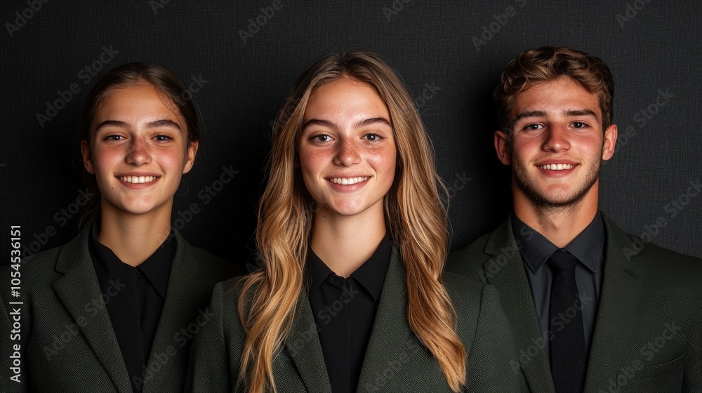 Team Members in Matching Outfits Portraits Team Members in Matching Outfits Portraits