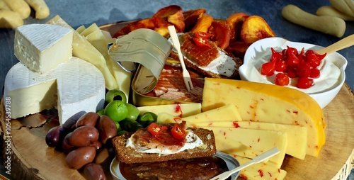 Cheese and Tinned fish Charcuterie Board
