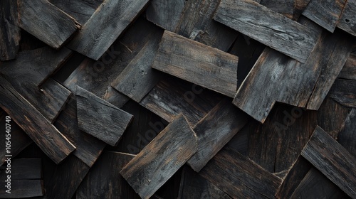 Intricate Layers of Dark Wood Panels Showcasing a Rustic and Timeless Aesthetic in Natural Design to Inspire Creative Projects and Spaces